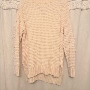 Altar'd State Cream Textured Knit Sweater